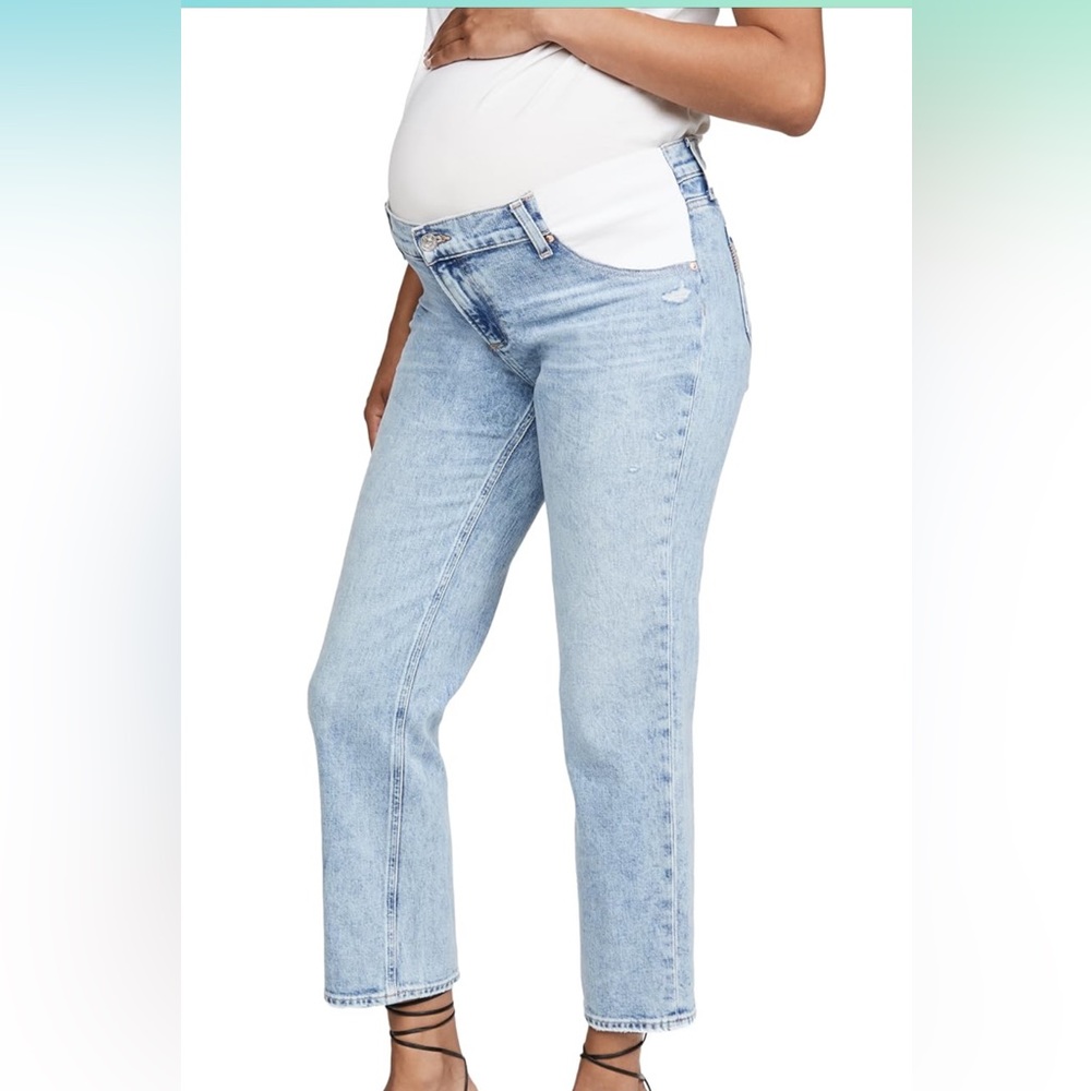 PAIGE Women's Noella Straight Maternity Jeans